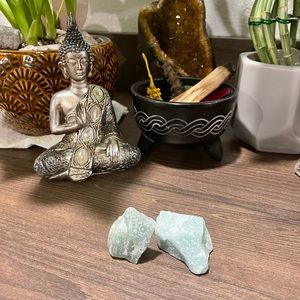 Raw Amazonite and Green Calcite Lot